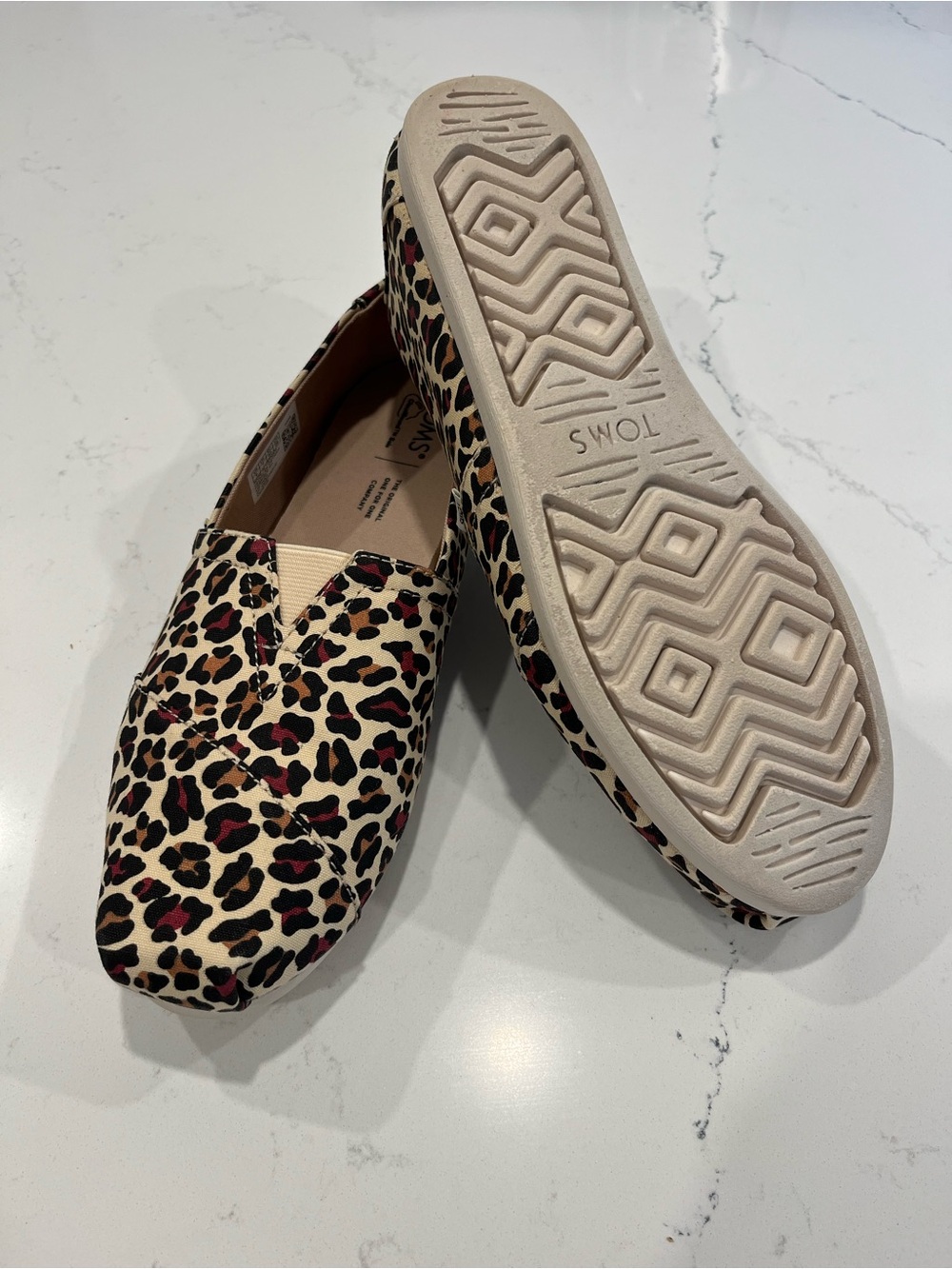 New Toms Leopard-Print Slip-On Flats